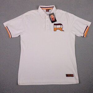 AS Roma Shirt Mens XXL 2XL White Seneca Polo ASR Logo Football Club Soccer NWT